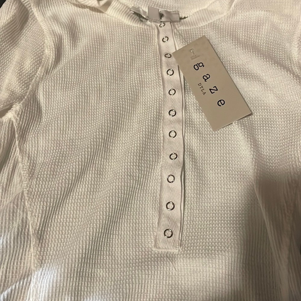 New with tags white thermal button down